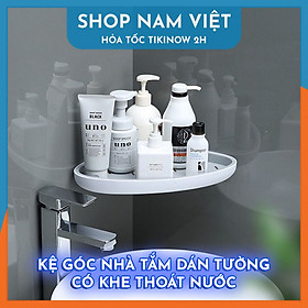 Kệ Góc Nhà Tắm Dán Tường Có Khe Thoát Nước