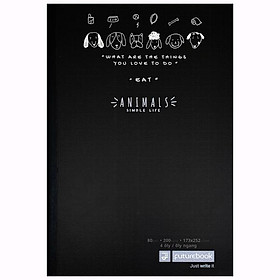 Tập Học Sinh Animal B5 - Ô Ly Ngang - 200 Trang 80gsm - Futurebook DG302 - Màu Đen