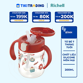 Bình ống hút T.L.I Richell nhựa PP 200ml