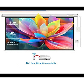 Mua Màn chiếu điện tích hợp đồng bộ máy chiếu - hiệu Prima - Apollo chuyên phim và giải trí- Không cần cài đặt. Đủ kích thước từ 92 inch  100 inch  120 inch và 150 inch - Hàng nhập khẩu