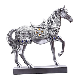 Horse Figurine Decoration Horse Statues Animal Sculpture Horse Figurine Engraved Horse Sculpture Resin Figurines for Home Office Decor