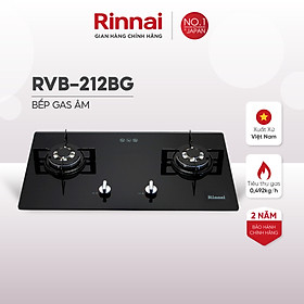 Mua Bếp gas âm Rinnai Rinnai RVB-212BG mặt bếp kính và kiềng bếp men - Hàng chính hãng.