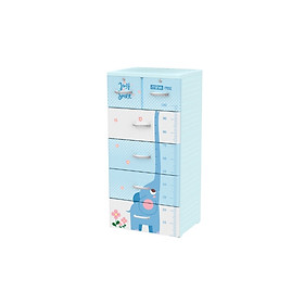 Tủ Mina 5 tầng DUY TÂN nhựa PP/ABS, bao gồm 4 hộc lớn và 2 hộc nhỏ, tủ quần áo đa năng, tiện lợi