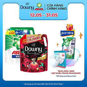 Combo Nước Giặt Ariel Đậm Đặc Dạng Túi 2.3kg + Nước Xả Vải Downy Đam Mê Dạng Túi 2.3L