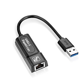 Portable Network Card Converter USB3.0 to RJ45 Gigabit Network Card Adapter High-speed Transmission Wide Compatibility