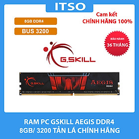 Hình ảnh Ram máy tính Gskill Aegis DDR4 8GB bus 3200 - Hàng chính hãng