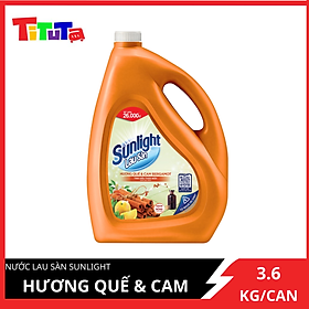 Nước Lau Sàn Sunlight Hương Quế Và Cam Bergamot Can 3.6kg