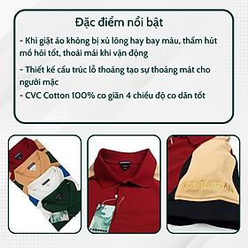 Áo thun polo phối màu Kaibaman thời trang 2022, áo phông có cổ bẻ form Regular co giãn thoáng mát - KAIBAMAN