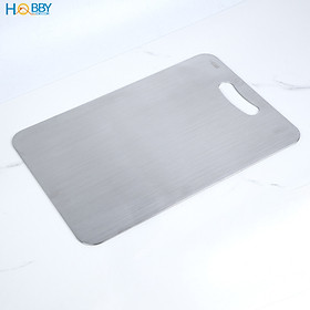 Thớt inox 304 kháng khuẩn dòng đặc ruột Hobby home decor TH 3 size tùy chọn
