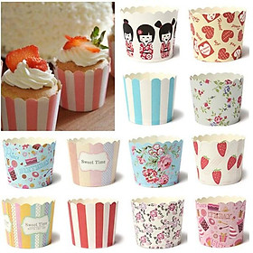 Mua Bộ 50 chén giấy lót nướng bánh cupcake cứng đáy 5cm