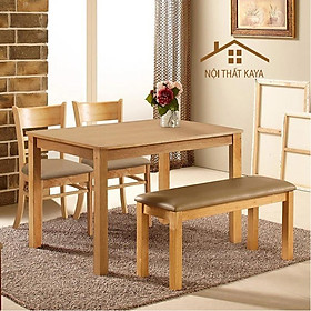 Bộ Bàn Ăn Mostar 2 Ghế Đơn Và 1 Ghế Dài (Nâu) - Tự nhiên