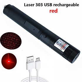 Usb sạc laser laser xanh laser 303 con trỏ ánh sáng 532nm thiết bị công suất cao 5mW