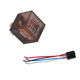 Car Vehicle DC 12V 80A Transparent 4 Pin SPST Relay & Harness Socket 4 Wires