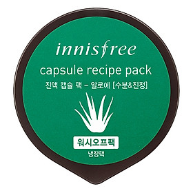 Mặt Nạ Rửa Dưỡng Ẩm & Làm Mịn Da Từ Nha Đam Innisfree Capsule Recipe Pack - Aloe (10ml)