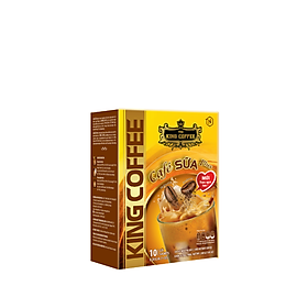 Cà Phê Sữa Hòa Tan 3IN1 KING COFFEE - Hộp 10 gói x 20g