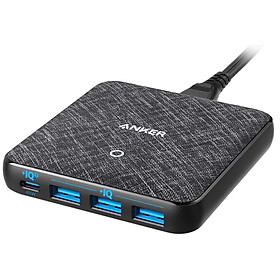 Adapter Sạc 4 Cổng Anker PowerPort Atom III Slim 65W PIQ 3.0 & GaN Tích Hợp USB Type-C Hỗ Trợ Sạc Nhanh - A2045 - Hàng Chính Hãng