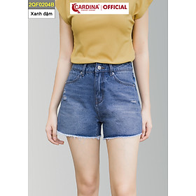 Quần Jean Nữ CARDINA Cao Cấp Short Bò Dáng A Cài Khuy Có Khóa Kéo Dễ Mix Đồ 3QF02