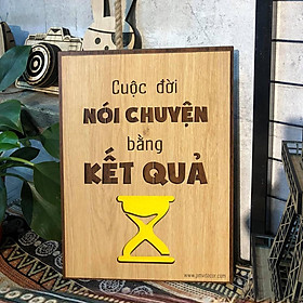 Mua TRANH ĐỘNG LỰC. Tranh gỗ 2 màu tương phản  treo văn phòng tạo động lực làm việc. PMV-TDL006