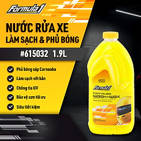 Dung Dịch Rửa Xe Phủ Bóng Carnauba Wax FORMULA 1 615032 1.9L Đậm Đặc Bóng Sáng Tối Ưu - Nhập Khẩu Chính Hãng