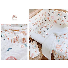 Combo quây, chăn ga & gối vải RUNA KIDS - Chất liệu Cotton Organic cao cấp