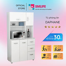 Tủ phòng ăn gỗ hiện đại SMLIFE Daphane | Gỗ MDF dày 17mm chống ẩm | D90xR40xC170cm