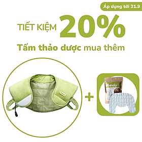 Bộ đai chườm nóng thảo dược giảm đau vai gáy dùng điện - Hapaku