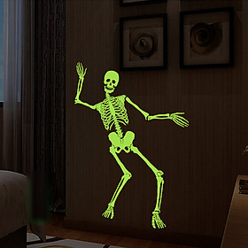 Decal trang trí Hallowen- bộ xương phát sáng- mã sp ABQ9637