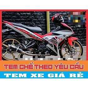 Tem rời exciter 150 trắng phối đỏ y15zr