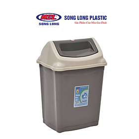 Thùng rác lật 5l SONG LONG - màu ngẫu nhiên