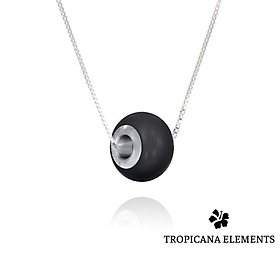 Dây Chuyền Tropicana Phối Charm Swarovski Ngọc Trai Hai Màu Trắng Đen