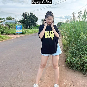 BIGSIZE Áo form rộng in chữ Nợ, Áo thun bigsize nữ freesize 58-95kg TN NO - Màu đen