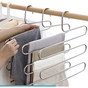 Mua Móc Treo Quần Aó Khăn Thông Kinh Hình Chữ S 5 Tầng Bằng Thép Không Gỉ