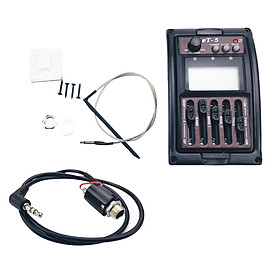 5 Band Acousitc Guitar Preamp EQ Equalizer Preamp Piezo Pickup Tuner ET-5