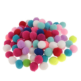 Assorted Fluffy Pom Poms Mini Mixed Colour Craft Pompoms Ball Size 10/15/20/30mm