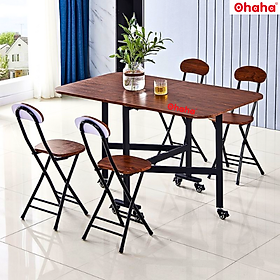 Mua BÀN ĂN GẤP GỌN THÔNG MINH CÓ BÁNH XE OHAHA - BA021