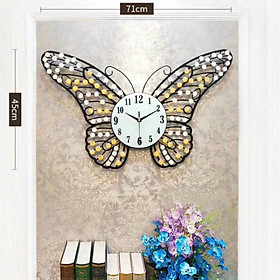 Đồng Hồ Trang Trí Nghệ Thuật Decor Phong Cách Mới Họa Tiết Bướm Xinh - Tranh Treo Tường Cao Cấp Nhập Khẩu