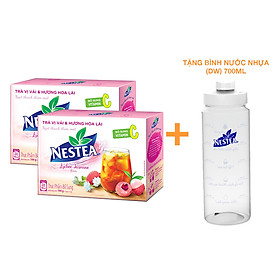 [Tặng Bình nước nhựa (DW) 700ml NESTEA] Combo 2 Hộp Thực phẩm bổ sung trà NESTEA vị Vải & Hương Hoa Lài (Hộp 12 gói x 12g)