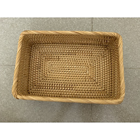 Mua Rổ mây đan hình chữ nhật  rổ mây đan đựng bánh mì lọ gia vị  rổ mây trang trí