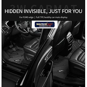 Thảm lót sàn xe ô tô Ford Explorer 2020,đến nay chất liệu nhựa TPE đúc khuôn cao cấp,nhãn hiệu Macsim 3W, màu đen.