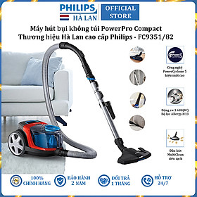 Mua Máy hút bụi không túi PowerPro Compact thương hiệu Hà Lan Philips FC9351/82 1600W - Hàng chính hãng (BH 2 NĂM)