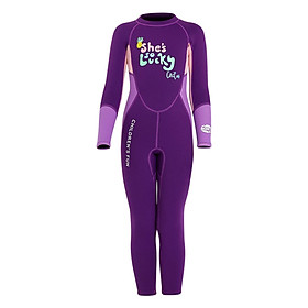 2.5MM Girl  Piece Long Sleeve Diving Full Wetsuit Swim Surfing Suit S