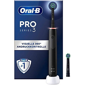 BÀN CHẢI ĐÁNH RĂNG ORAL B PRO SERIES 3 MÀU ĐEN KÈM 2 ĐẦU BÀN CHẢII Hàng CHính Hãng
