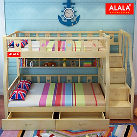 Giường tầng ALALA107 cao cấp/ Miễn phí vận chuyển và lắp đặt/ Đổi trả 30 ngày/ Sản phẩm được bảo hành 5 năm từ thương hiệu ALALA/ Chịu lực 700kg