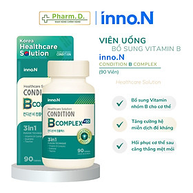 Viên Uống Bổ Sung Vitamin B, Taurin, Guarana Hỗ Trợ Sức Khỏe CONDITION B Complex 3 Trong 1 (90 Viên)