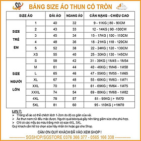 Áo Thun Trơn Nam Nữ Nhiều Màu - THUN COTTON - Đủ Size ATT