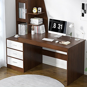 Bàn Làm Việc Có Kệ Sách Và Kệ Tủ Để Đồ Thông Minh - Bàn Văn Phòng 1M2 Gỗ Cao Cấp - Bàn Học Sinh Viên Đẹp