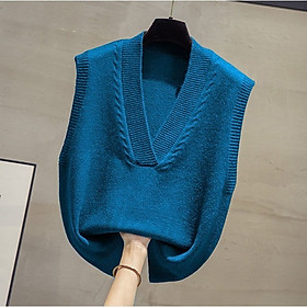 Áo Sweater Dệt Kim Cổ Chữ V Màu Sắc Đơn Giản Thời Trang Thu Đông Nữ Haint Boutique