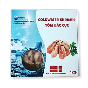 Tôm Bắc Cực Greenland Sạch, Đánh Bắt Tự Nhiên Lecon Hộp 1Kg (90-120 con) - Foodmap