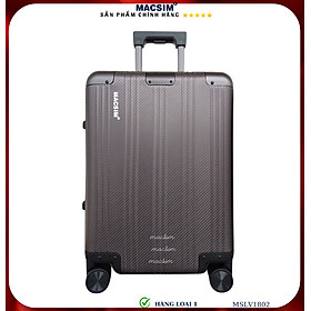 Vali hợp kim nhôm cao cấp Macsim MSLV1802 cỡ 20 inches màu gun hàng loại 1
