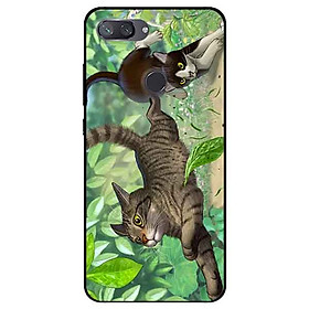 Ốp lưng in cho Xiaomi Mi 8 Lite Mẫu Bắt Mèo